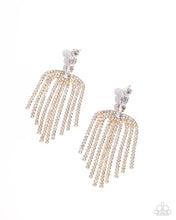 Load image into Gallery viewer, Tapered Twilight - Gold (White Gem) Earring (LOP-1224)
