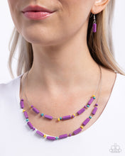 Load image into Gallery viewer, Earthy Extrovert - Purple Necklace
