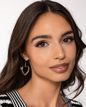 Load image into Gallery viewer, Crisscross Courtship - Gold (Heart) Earring
