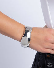 Load image into Gallery viewer, Curved Confident - Silver Bracelet
