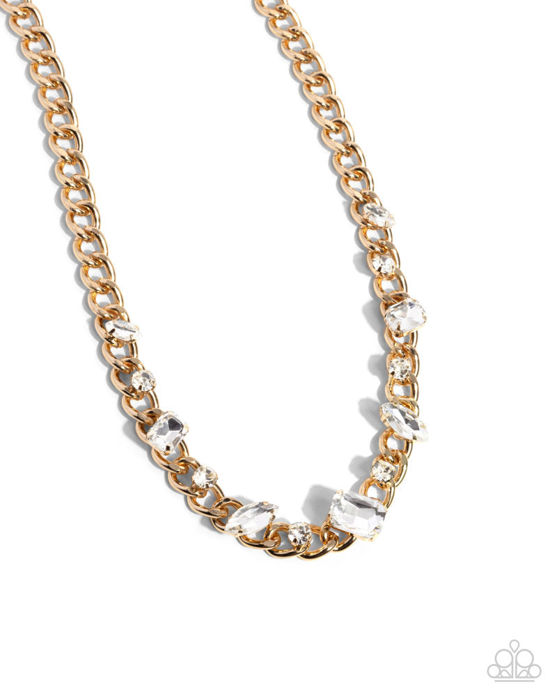 Pronged Perfection - Gold Necklace