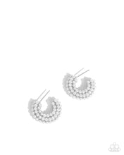 Load image into Gallery viewer, Luxury Lounge - White (Pearl) Hoop Earring
