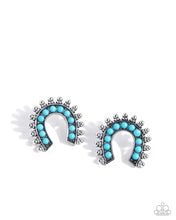 Load image into Gallery viewer, Equestrian Embellishment - Blue (Turquoise) Post Earring
