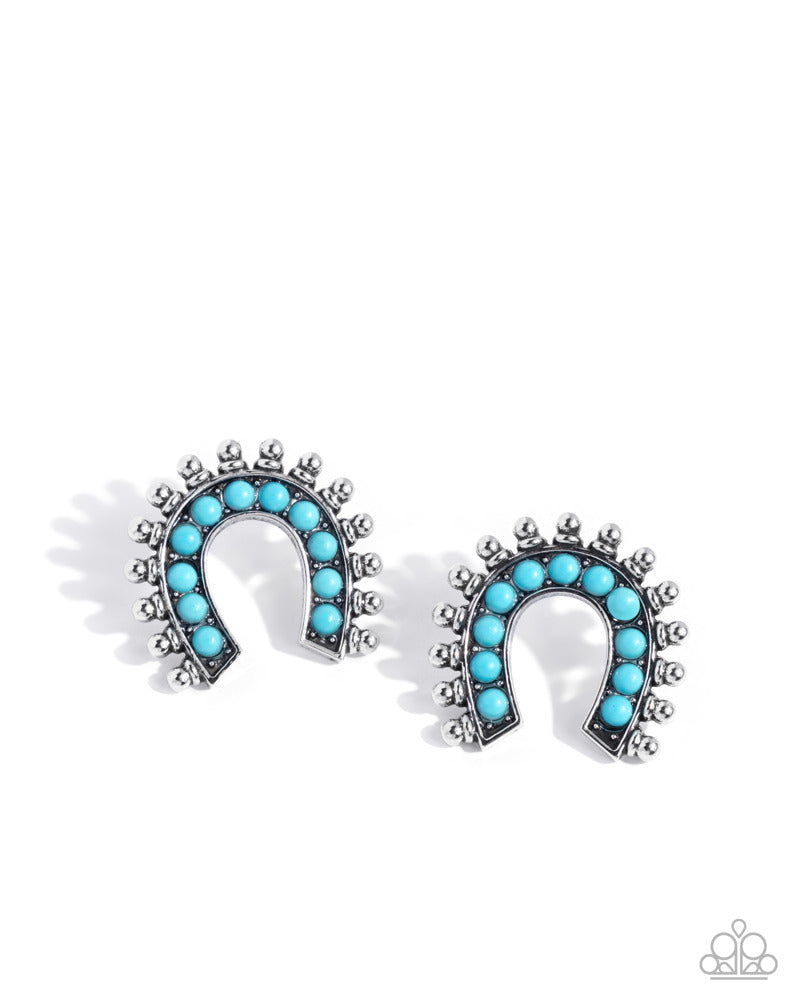 Equestrian Embellishment - Blue (Turquoise) Post Earring