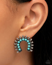 Load image into Gallery viewer, Equestrian Embellishment - Blue (Turquoise) Post Earring
