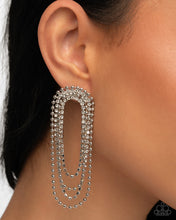 Load image into Gallery viewer, Endless Ease - White (Rhinestone) Post Earring
