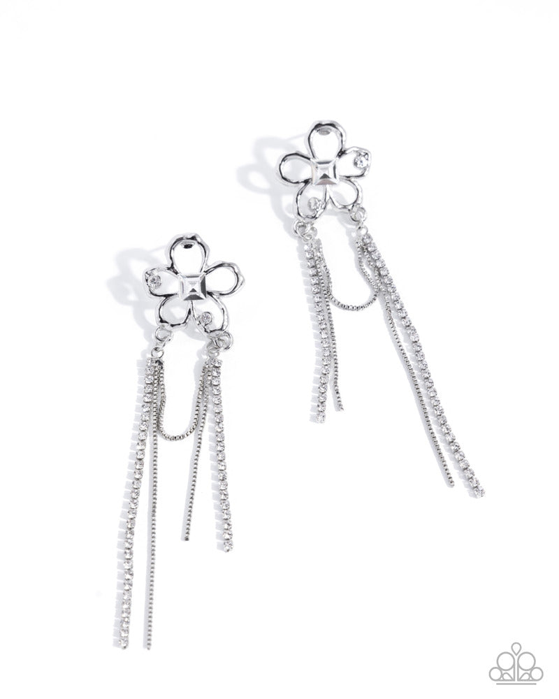 Good Luck Babe! - White (Rhinestone) Post Earring