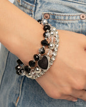 Load image into Gallery viewer, Three HEART Harmony - Black Bracelet
