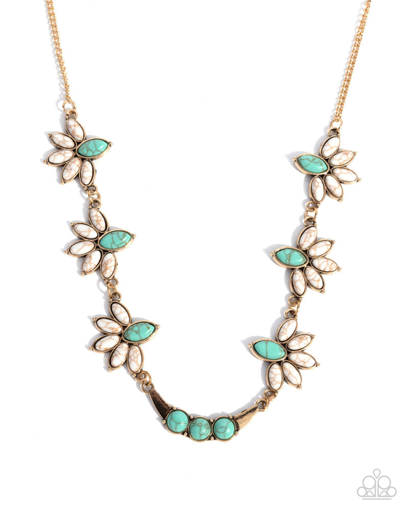 Substantial Stone - White (Turquoise) Marble Necklace
