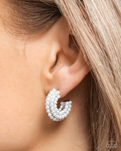 Load image into Gallery viewer, Luxury Lounge - White (Pearl) Hoop Earring
