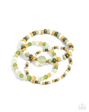 Load image into Gallery viewer, Seed Bead Stack - Green Bracelet

