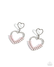 Load image into Gallery viewer, Dangling Damsel - Pink (Heart) Post Earring
