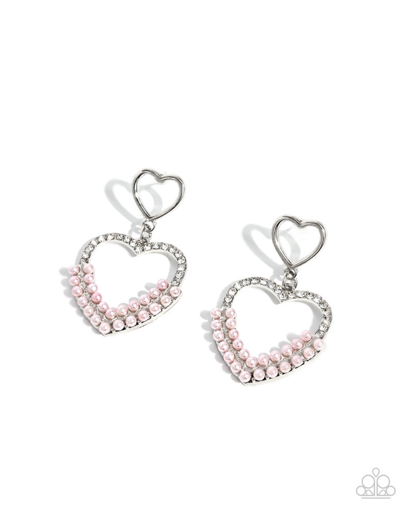 Dangling Damsel - Pink (Heart) Post Earring
