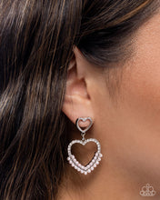 Load image into Gallery viewer, Dangling Damsel - Pink (Heart) Post Earring
