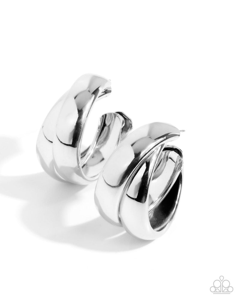 Restless Radiance - Silver (Hoop) Earring
