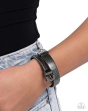 Load image into Gallery viewer, Belted Brilliance - Black (Gunmetal) Bracelet
