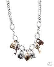 Load image into Gallery viewer, Padlock Pairing - Multi (Charm) Necklace
