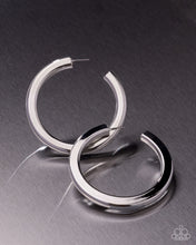 Load image into Gallery viewer, Sleek Spotlight - Silver Hoop Earring
