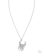 Load image into Gallery viewer, Spider Story - White (Rhinestone) Necklace
