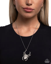 Load image into Gallery viewer, Spider Story - White (Rhinestone) Necklace
