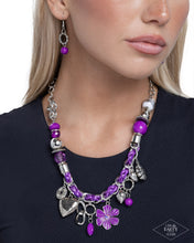 Load image into Gallery viewer, Charmed, I Am Sure - (Purple Inspirational) Necklace
