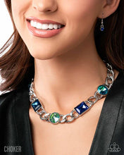 Load image into Gallery viewer, Groundbreaking Glitter - Green (Choker) Necklace (LOP-1125)
