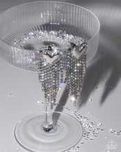 Load image into Gallery viewer, Sentimental Strands - White (Rhinestone) Heart Earring
