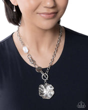 Load image into Gallery viewer, Better Blossom - White Pearl/Silver Flower Necklace
