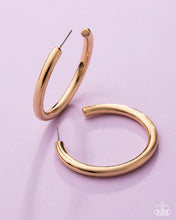 Load image into Gallery viewer, Sinuous Sheen - Gold Hoop Earrings (LOP-0326)
