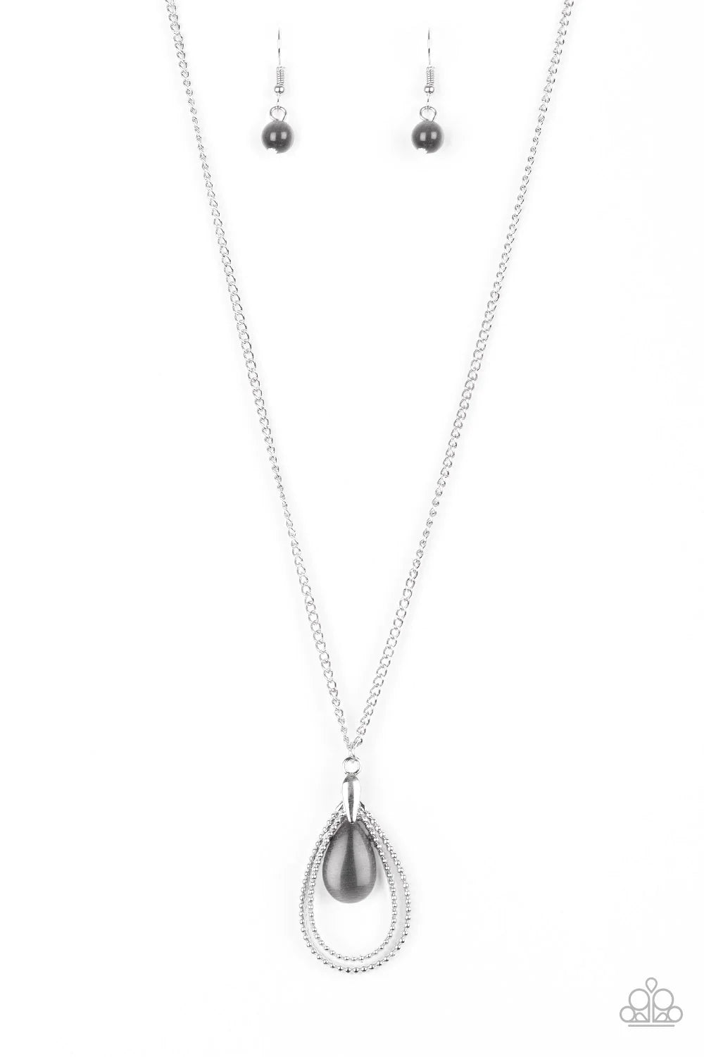 Teardrop Tranquility - Black Necklace