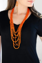 Load image into Gallery viewer, Totally Tonga - Orange  (Seed Bead) Necklace
