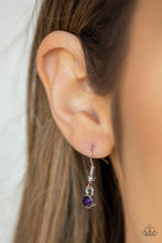Load image into Gallery viewer, Flirtatiously Flashy - Purple (Heart) Necklace
