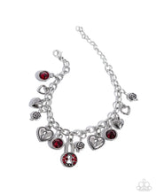 Load image into Gallery viewer, Luxurious Locks - Red Bracelet
