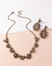 Load image into Gallery viewer, Whimsical Indulgence - Complete Look - Brass (Butterfly) Set: Whimsical Delight - Brass Necklace and Whimsically Content - Brass (BB-BR-LC)
