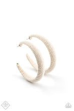 Load image into Gallery viewer, TWINE and Dine - White Hoop Earring (SS-1120)
