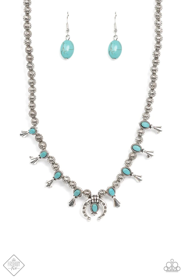 Luck Of The West - Blue (Turquoise) Necklace (SSF-1221)