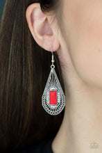 Load image into Gallery viewer, Deco Dreaming - Red Earrings
