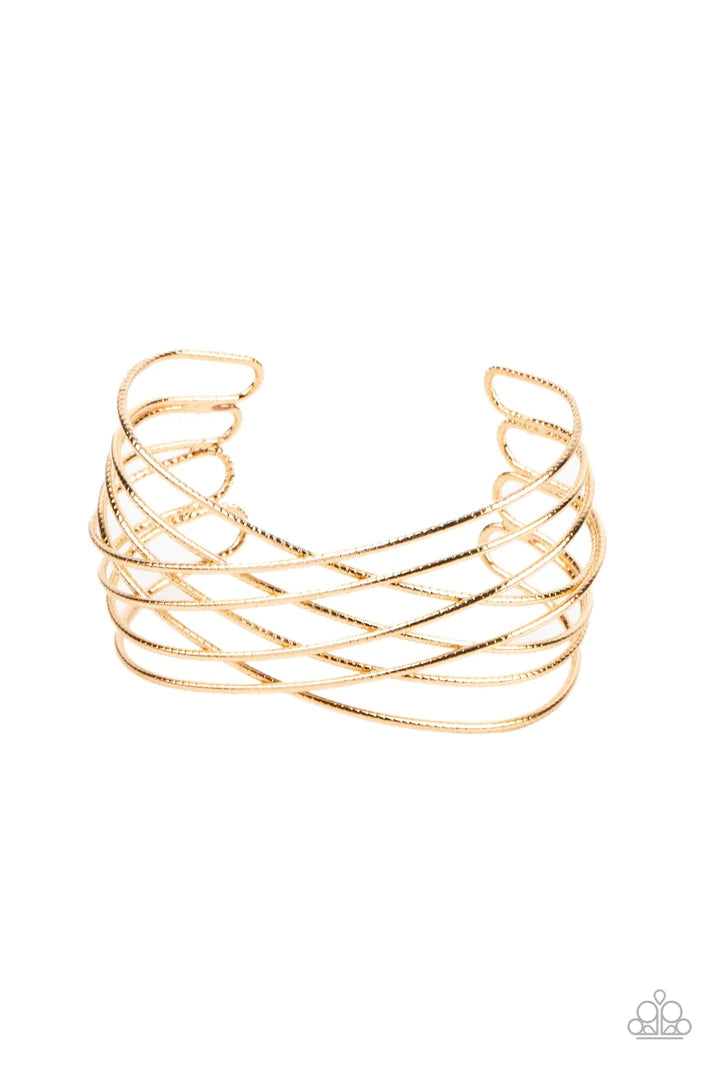 Strike Out Shimmer - Gold Bracelet