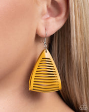 Load image into Gallery viewer, In and OUTBACK - Yellow (Leather) Earring
