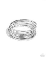 Load image into Gallery viewer, Stackable Shimmer - Silver Bracelet
