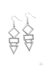 Load image into Gallery viewer, Glamorously Geometric - Silver Earrings
