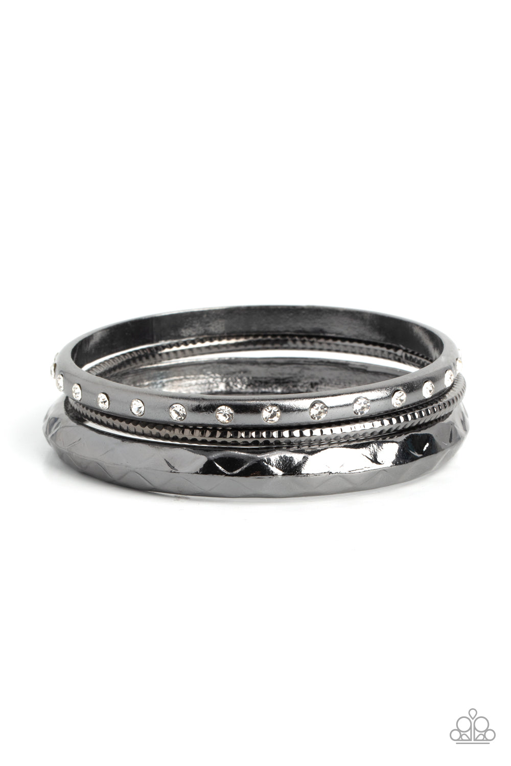 Confidently Curvaceous - Black (Gunmetal) Bracelet