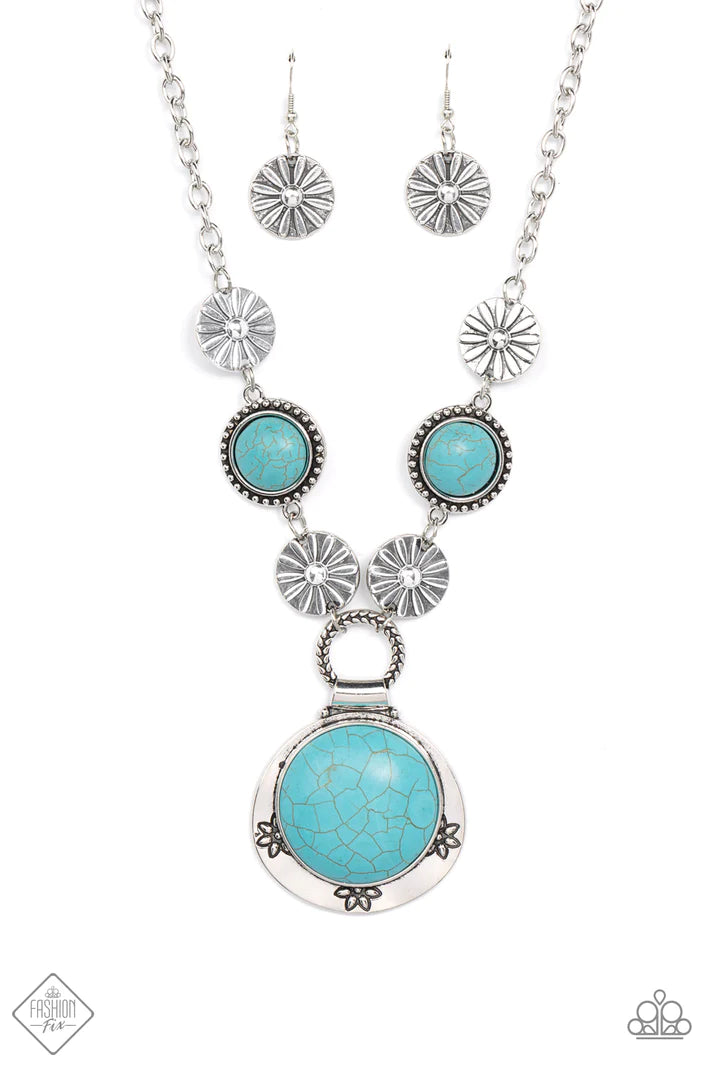 Saguaro Garden - Blue (Turquoise) Necklace (SSF-0222)