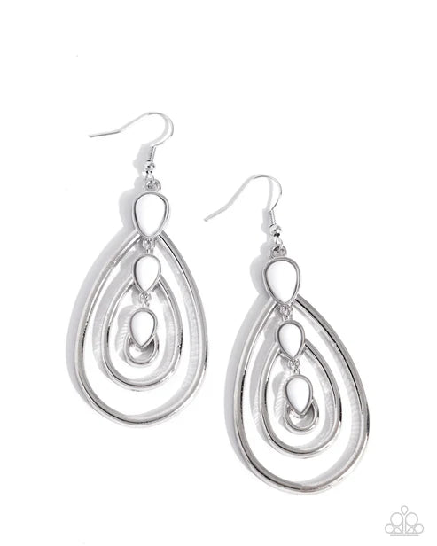 Sweat and TIERS - White Earrings