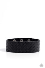 Load image into Gallery viewer, Diamondback Bandit - Black (Leather) Bracelet
