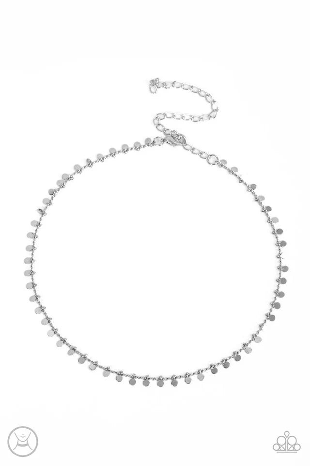 Spotlight Spunk - Silver (Choker)  Necklace