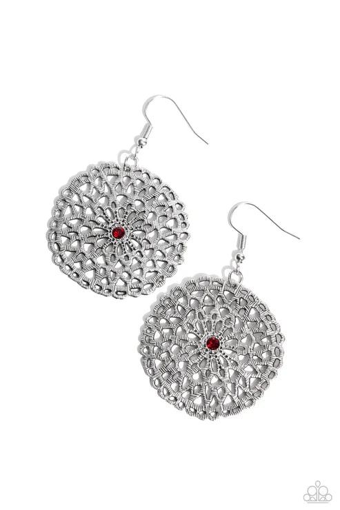 Rolling Radiance - Red Earring