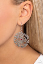 Load image into Gallery viewer, Rolling Radiance - Red Earring
