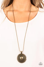 Load image into Gallery viewer, Solar Swirl - Brass Necklace
