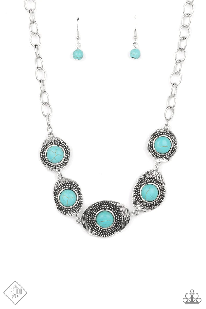 Homestead Harmony  - Blue (Turquoise) Necklace (SSF-0322)